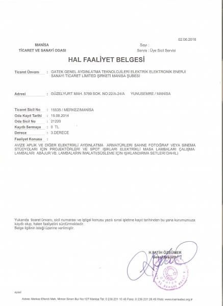 hal activity certificate